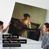 Woman Playing Guitar — room mockup view 4