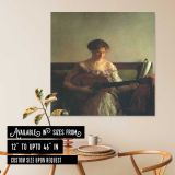 Woman Playing Guitar — room mockup view 6