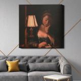 Woman Reading by a Paper-Bell Shade — alternate room view
