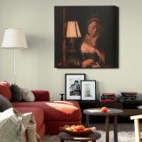 Woman Reading by a Paper-Bell Shade — alternate room view