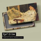 Woman Reclining on a Sofa - canvas rear frame and hanging hardware