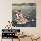Woman Resting by a Stream — room mockup view 6