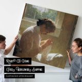 Woman Sewing by a Window — room mockup view 4