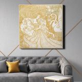 Woman with a Butterfly at a Pond with Two Swans (1894) by Jan Toorop — room mockup view 21