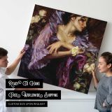 Woman with Flowers by Daniel Gerhartz — room mockup view 4