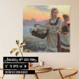 Women Carrying Laundry at Sunset by Daniel Gerhartz — room mockup view 6
