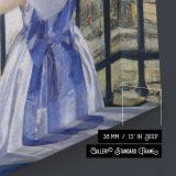Women on a Balcony by Edouard Manet - canvas surface and wrapped edge detail