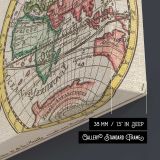 World Map Planisphere by Daniel de Lafeuille - canvas surface and wrapped edge detail