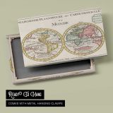 World Map Planisphere by Daniel de Lafeuille - canvas rear frame and hanging hardware
