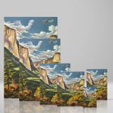 Yosemite Valley - Scenic Vintage United Airlines Travel Poster - Image 4