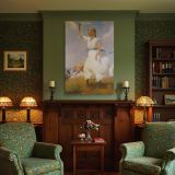 Young Girl and Boy by Frank Weston Benson - Ocean Breeze and White Dresses canvas wall art - Image 4