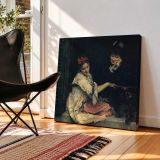Young Girl with a Cat — room mockup view 2