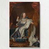 Young Louis XV - Royal Robes and Scepter Portrait By After Hyacinthe Rigaud canvas wall art - Image 7