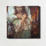Young Woman by Candlelight by Daniel Gerhartz — room mockup view 1