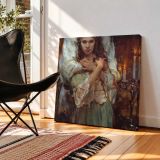 Young Woman by Candlelight by Daniel Gerhartz — room mockup view 2