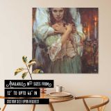 Young Woman by Candlelight by Daniel Gerhartz — room mockup view 6