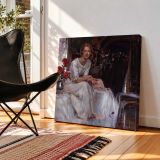 Young Woman in a White Dress by Daniel Gerhartz — room mockup view 2