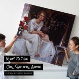 Young Woman in a White Dress by Daniel Gerhartz — room mockup view 4