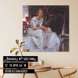Young Woman in a White Dress by Daniel Gerhartz — room mockup view 6