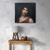 Youth holding an Arrow (1506–1508) famous painting. Giorgione — room mockup view 1