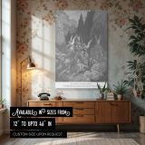 Zechariah's Vision of Chariots - Gustave Dore Angelic Horses and Clouds canvas wall art