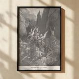 Zechariah's Vision of Chariots - Gustave Dore Angelic Horses and Clouds canvas wall art - Image 2