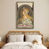 Zodiac Goddess 1896 - Art Nouveau Illustration by Alphonse Mucha canvas wall art