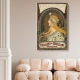 Zodiac Goddess 1896 - Art Nouveau Illustration by Alphonse Mucha canvas wall art - Image 2