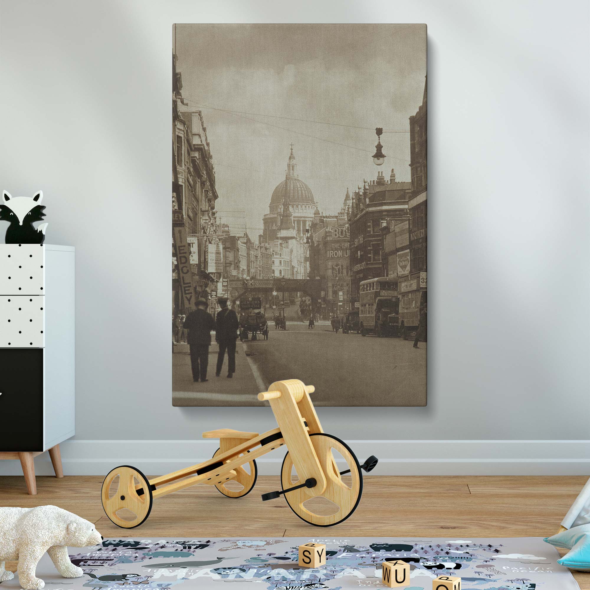 Fleet Street London cityscape canvas