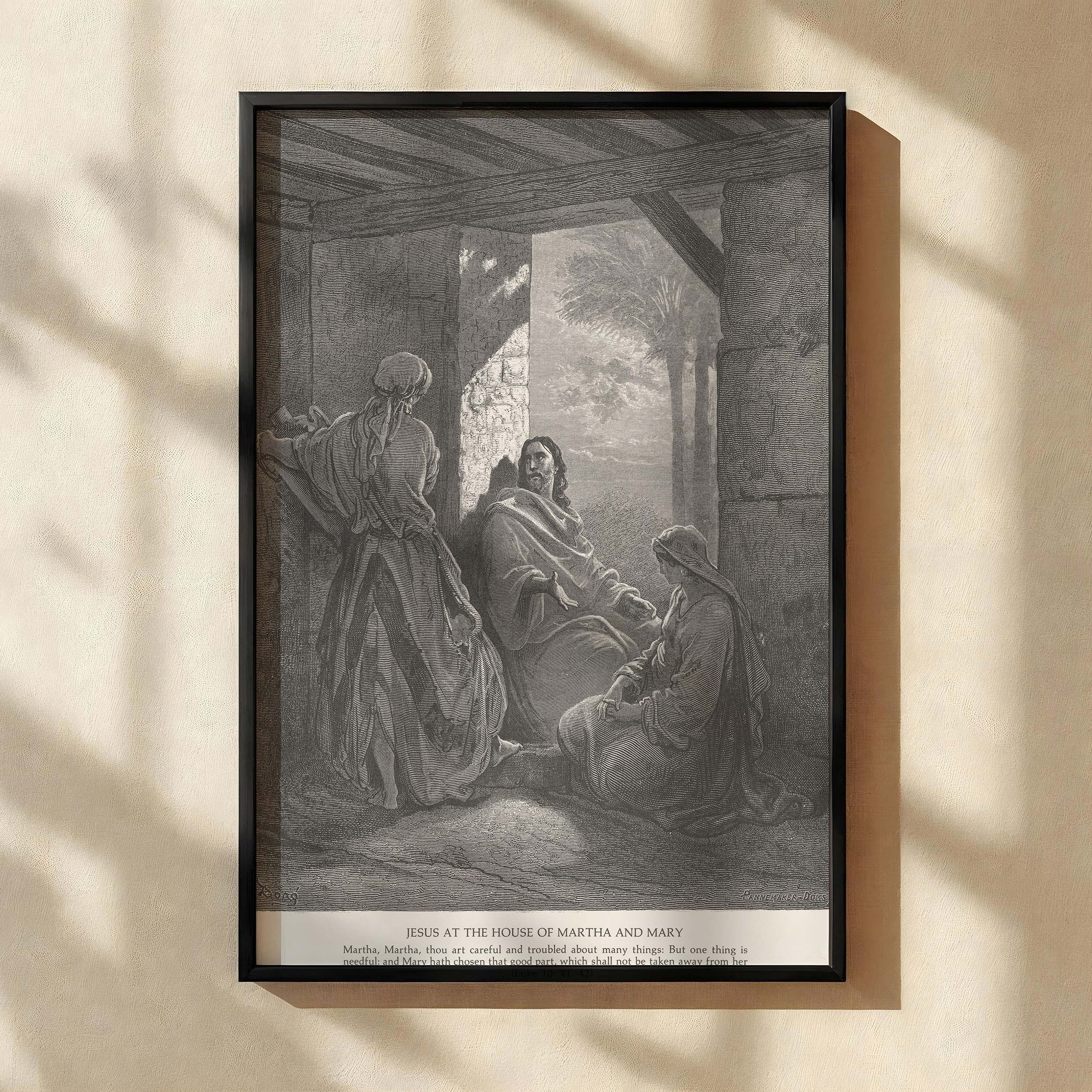 House of Martha and Mary - Gospel Lesson Scene by Gustave Dore