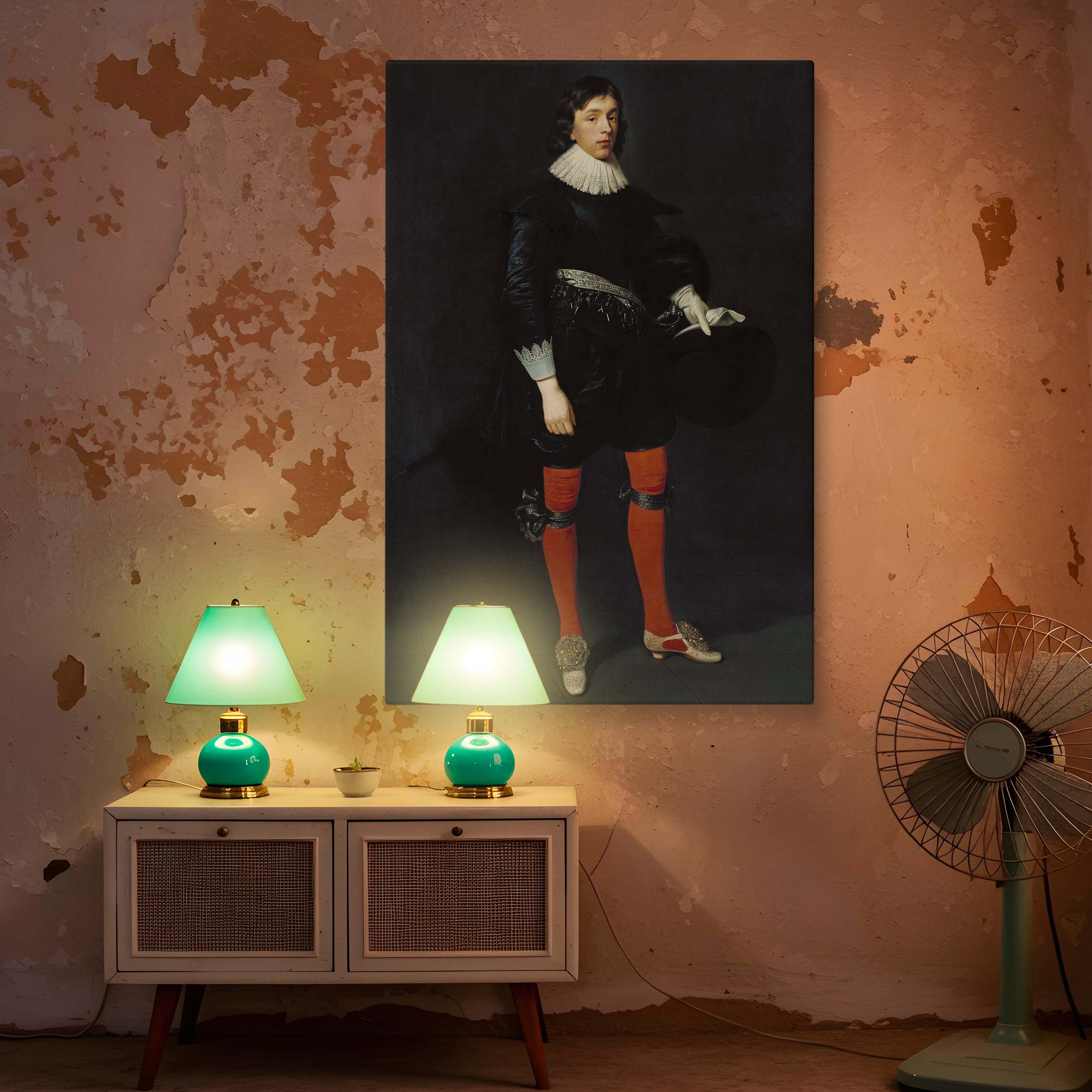 James Hamilton Earl of Arran - 1623 Portrait by Daniel Mytens as Framed Canvas