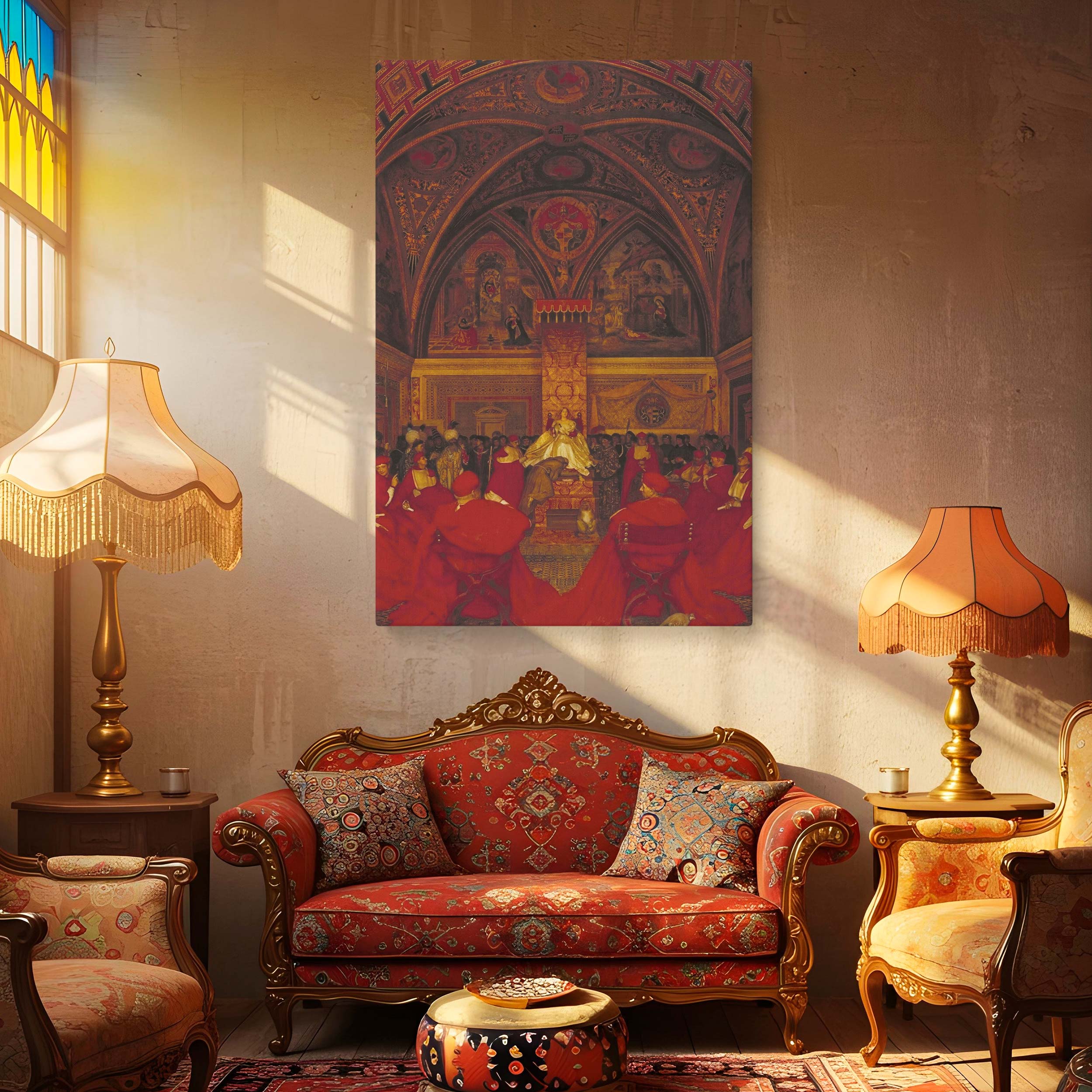 Lucretia Borgia - Renaissance Throne Scene by Frank Cadogan Cowper Wall Canvas