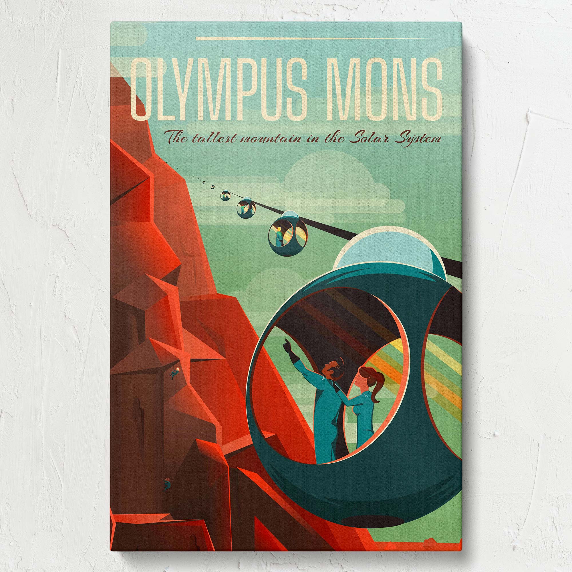 Olympus Mons Mars travel poster