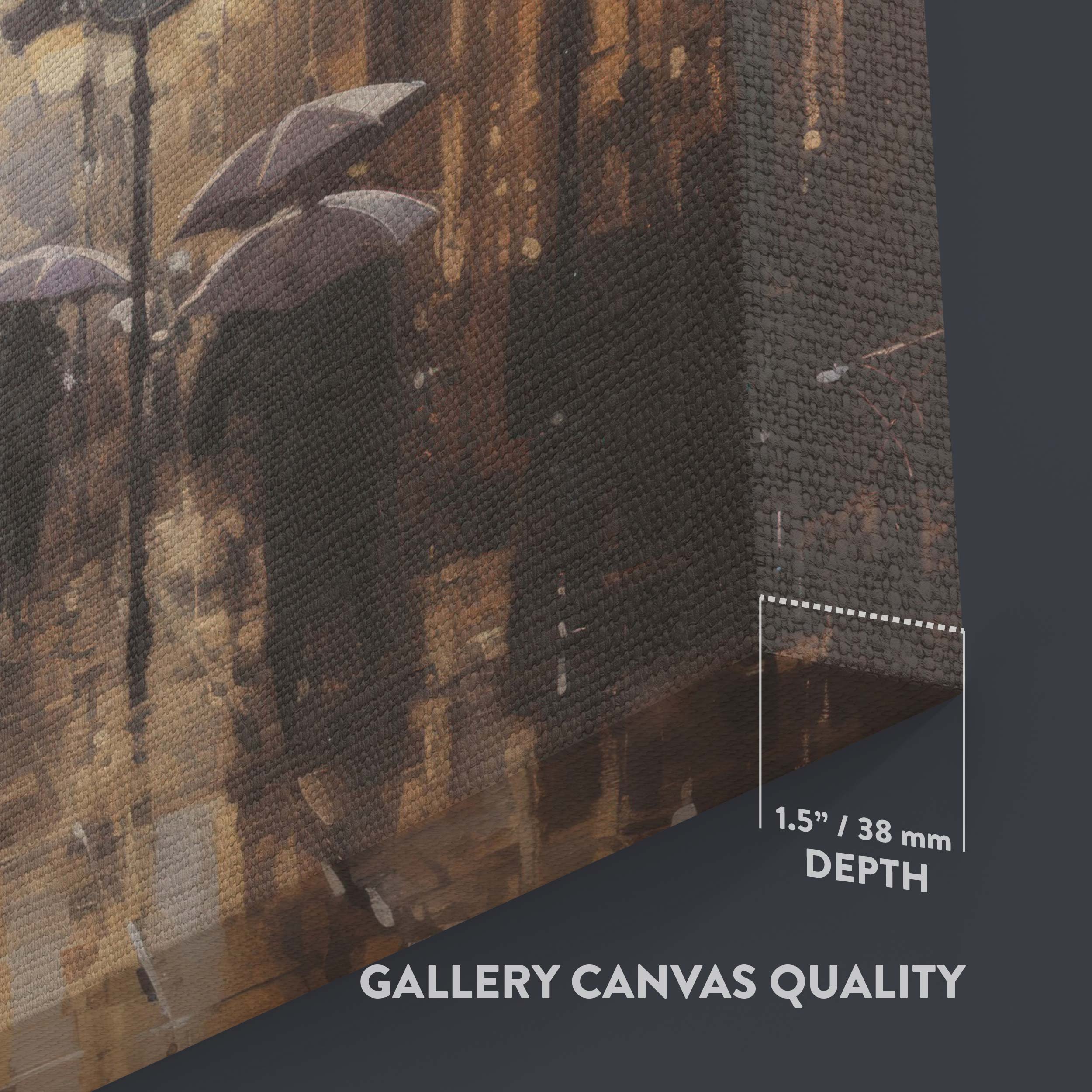 Rainy Paris street view with Eiffel Tower