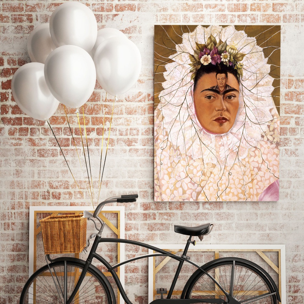 Frida Kahlo Autoportrait wall art, for Feminist, Women Empowerment, Wall Art Canvas Wall Art