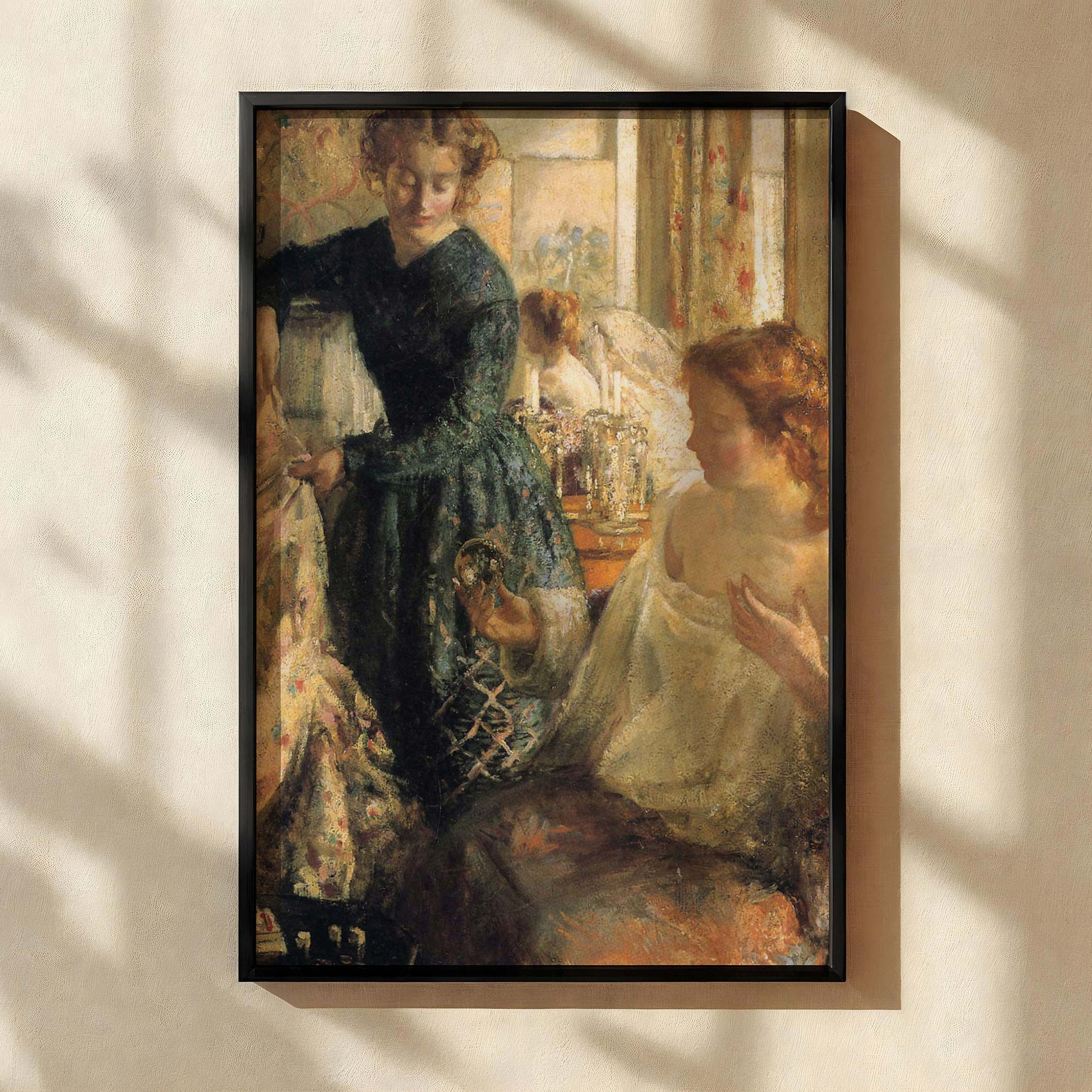 The Crystal Gazers by Henry Tonks - Crystal Ball and Rich Velvet Drapes