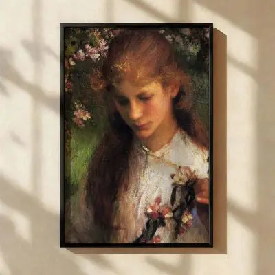Apple Blossom Portrait floral canvas