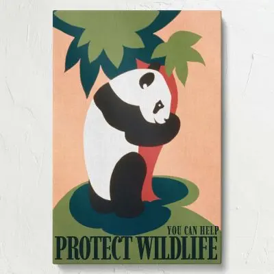 Protect Wildlife panda canvas print